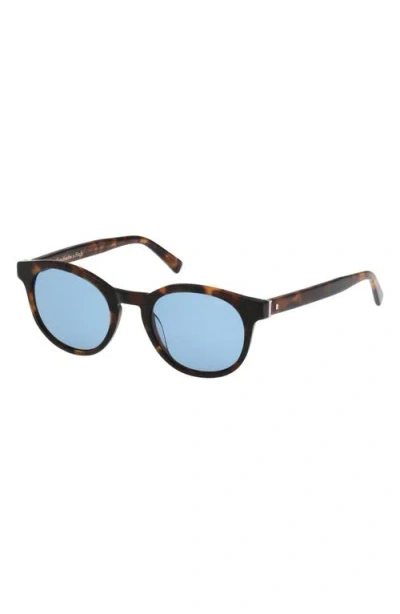 Abercrombie & Fitch 50mm Round Sunglasses In Blue