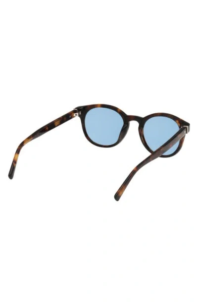 Abercrombie & Fitch 50mm Round Sunglasses In Blue
