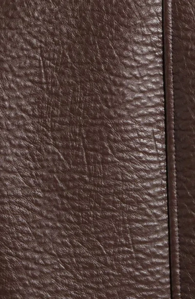 Rails Luis Faux Leather Jacket With Faux Shearling Collar In Brown