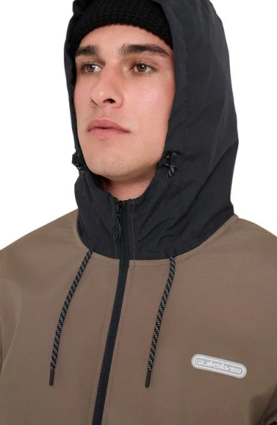 Quiksilver High Altitude Soft Shell Jacket In Brown