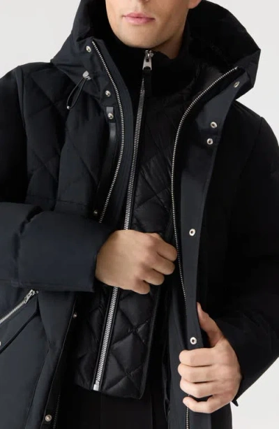 Mackage Werner Quilted Down Parka With Removable Bib In Black