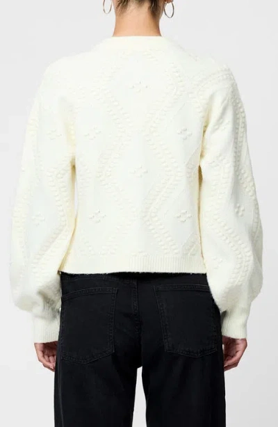 French Connection Women's Long-sleeve Bow Detail Sweater In White