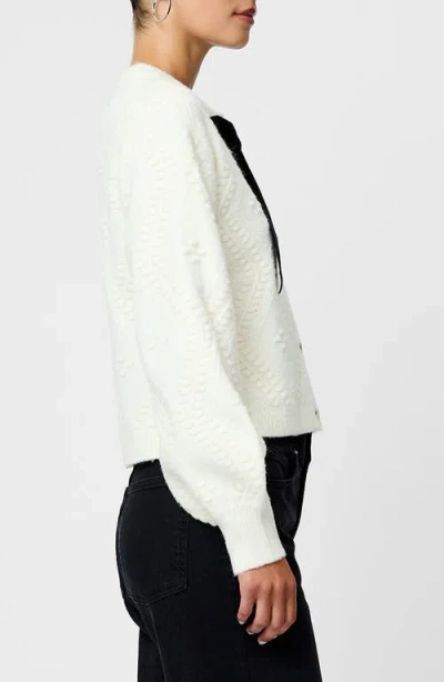 French Connection Women's Long-sleeve Bow Detail Sweater In White