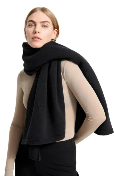Marcella Mika Merino Wool Knit Cape In Black