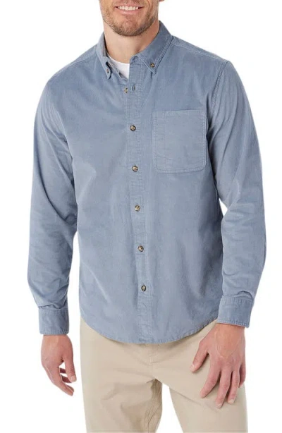 Fair Harbor Wilder Stretch Corduroy Button-down Shirt In Blue