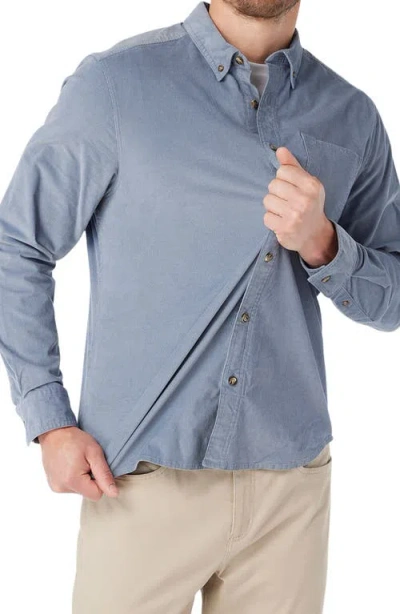Fair Harbor Wilder Stretch Corduroy Button-down Shirt In Blue