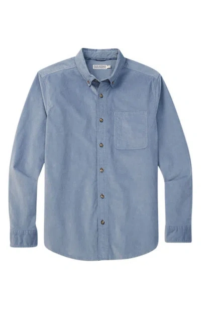 Fair Harbor Wilder Stretch Corduroy Button-down Shirt In Blue
