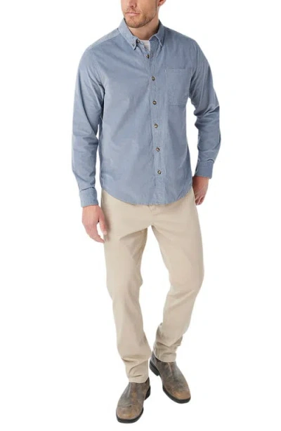 Fair Harbor Wilder Stretch Corduroy Button-down Shirt In Blue