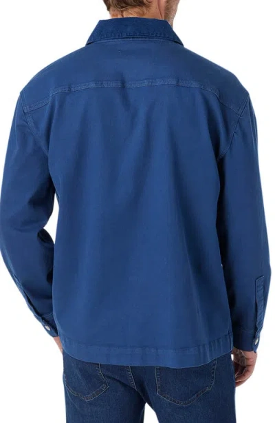 Fair Harbor Seaport Stretch Cotton Blend Chore Jacket In Blue