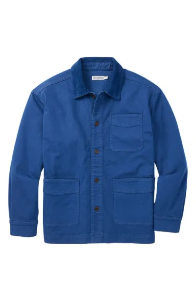 Fair Harbor Seaport Stretch Cotton Blend Chore Jacket In Blue