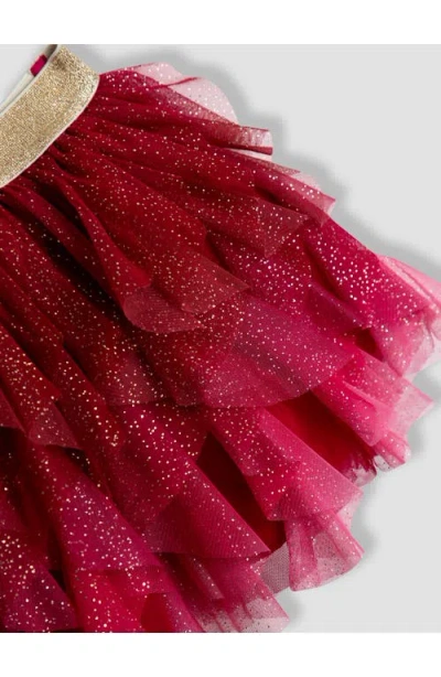 Jojo Maman Bébé Jojo Maman Bebe Kids' Reindeer Graphic T-shirt & Tulle Skirt In Multi