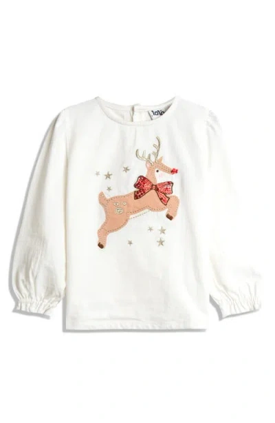 Jojo Maman Bébé Jojo Maman Bebe Kids' Reindeer Graphic T-shirt & Tulle Skirt In Multi