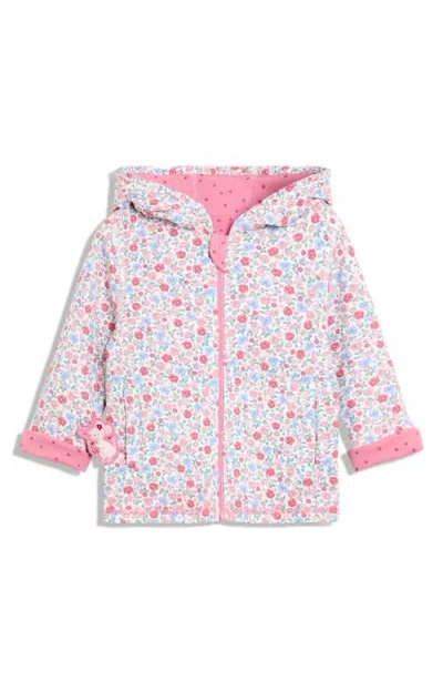 Jojo Maman Bébé Jojo Maman Bebe Kids' Mouse & Cupcake Applique Reversible Full-zip Hoodie In Pink