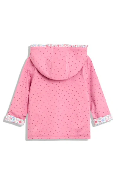 Jojo Maman Bébé Jojo Maman Bebe Kids' Mouse & Cupcake Applique Reversible Full-zip Hoodie In Pink