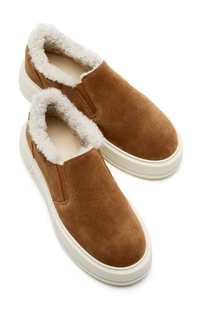 La Canadienne Valerie Genuine Shearling Lining Slip-on Sneaker In Brown