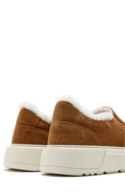 La Canadienne Valerie Genuine Shearling Lining Slip-on Sneaker In Brown