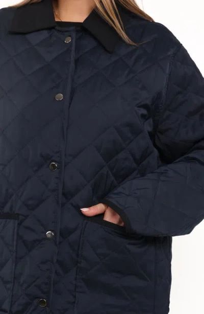 Petal And Pup Petal & Pup Lynly Quilted Barn Jacket In Blue
