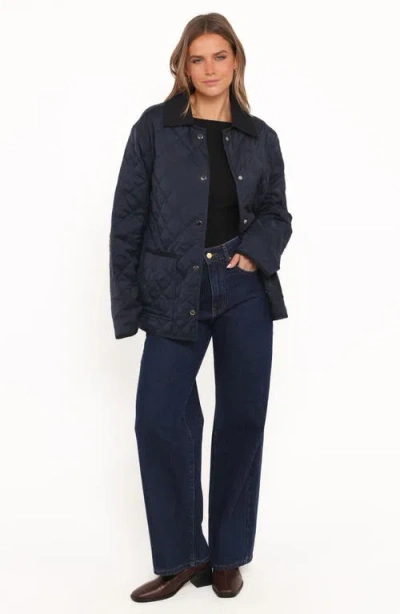 Petal And Pup Petal & Pup Lynly Quilted Barn Jacket In Blue