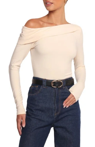 Petal And Pup Petal & Pup Liah One-shoulder Top In Neutral