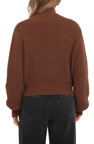 Petal And Pup Petal & Pup Kourtney Rib Zip Cardigan In Brown