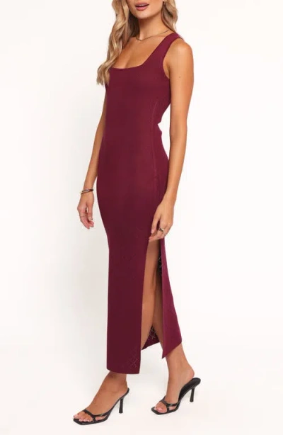 Petal And Pup Petal & Pup Elinor Rib Body-con Maxi Dress In Red