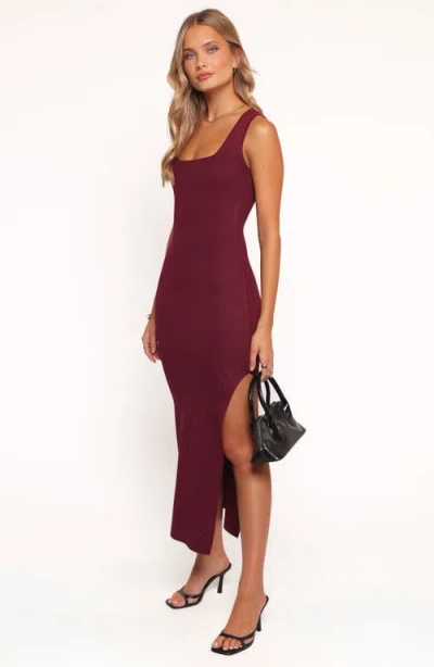 Petal And Pup Petal & Pup Elinor Rib Body-con Maxi Dress In Red