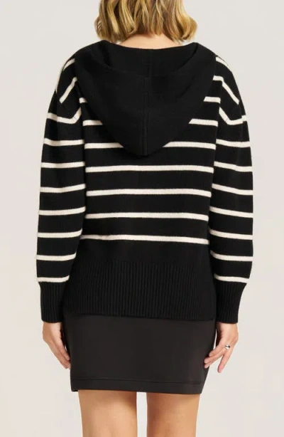 Matty M . Juno Stripe Hooded Sweater In Multi