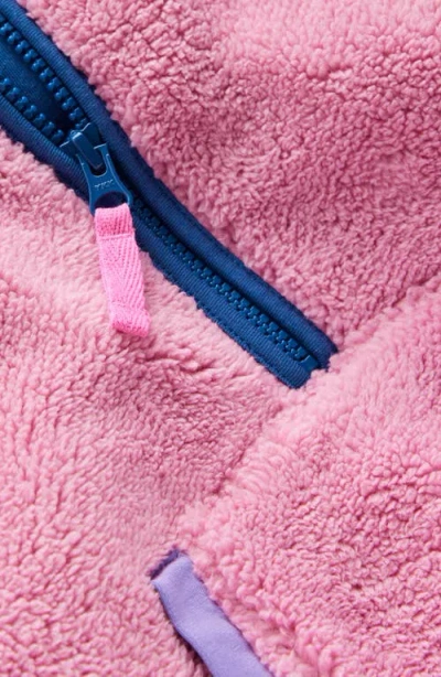 Mini Boden Kids' Fleece Half Zip Hoodie In Purple