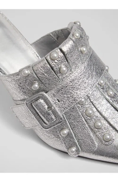 Lk Bennett Studded Mule In Animal Print