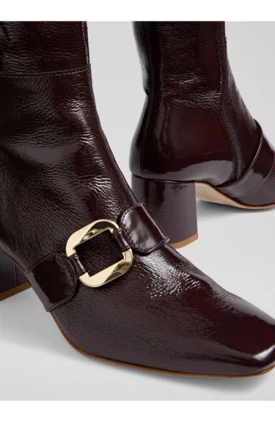 Lk Bennett Gigi Oloid Block Heel Knee High Boot In Multi