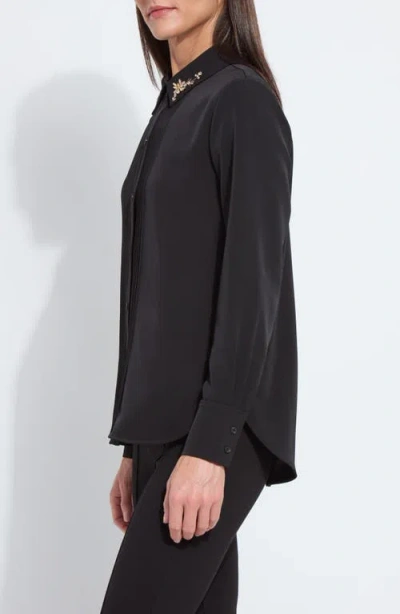 Lyssé Lysse Embellished Button-up Shirt In Black