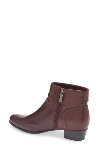 Regarde Le Ciel Stefany Block Heel Bootie In Burgundy