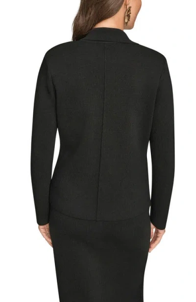 Donna Karan Women's Long Sleeve Sweater Blazer In Black