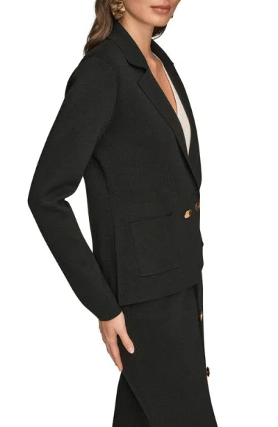 Donna Karan Women's Long Sleeve Sweater Blazer In Black
