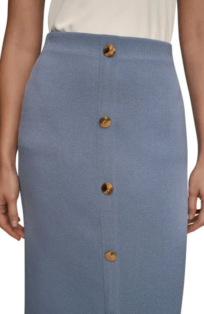 Donna Karan Women's Straight Knit Pull-on Midi Skirt In Gray