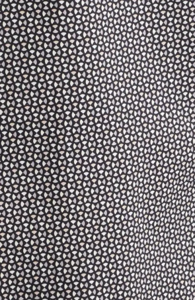 James Campbell Oakley Trim Fit Microgeometric Print Stretch Cotton Button-up Shirt In Black