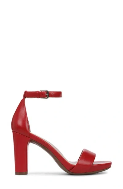 Naturalizer Joy Ankle Strap Sandal In Red
