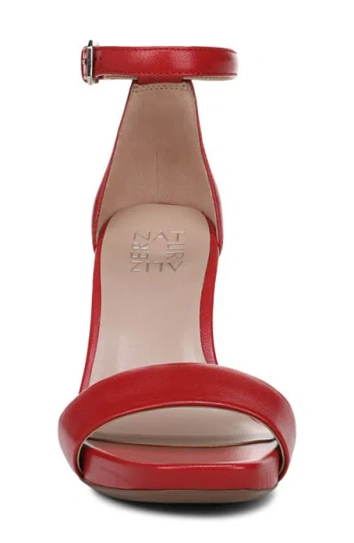 Naturalizer Joy Ankle Strap Sandal In Red