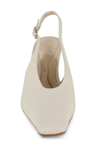 Kenneth Cole Aerial Leather Slingback Heel In Neutral