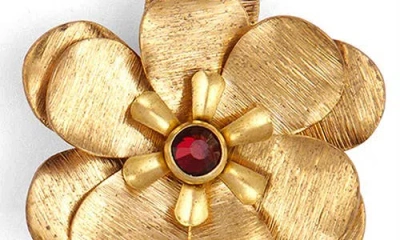 Deepa Gurnani Jemena Flower Stud Earrings In Gold