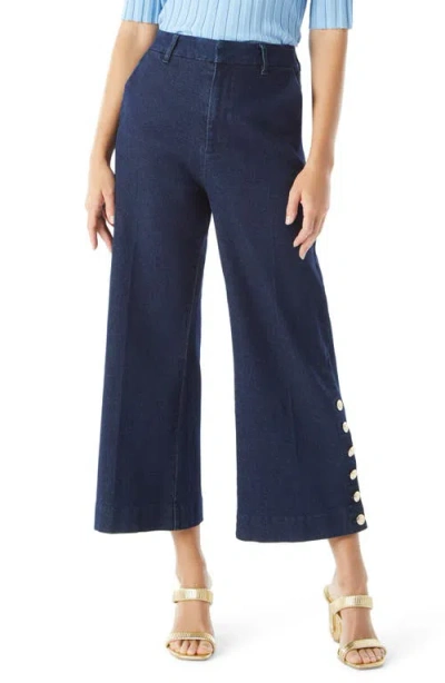 Do By Dee Ocleppo Edwina Button Trim Trouser Jeans In Blue