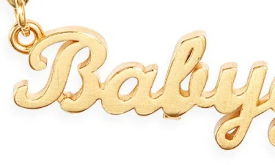 Vidakush Babygirl Nameplate Necklace In Gold
