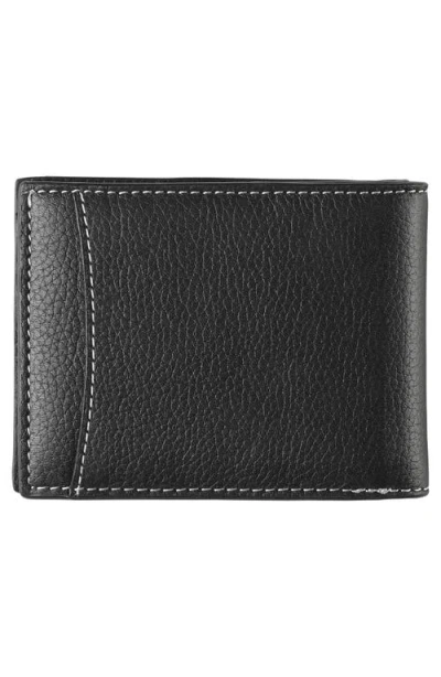 Johnston & Murphy Kingston Leather Bifold Wallet In Gray