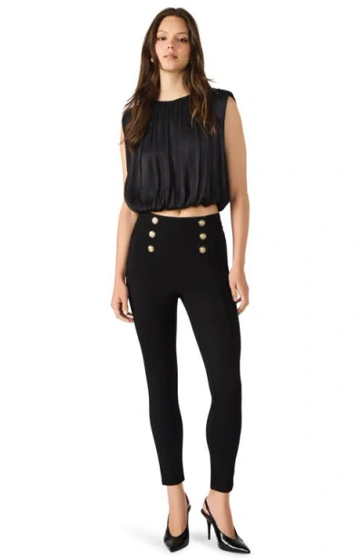 Steve Madden Luxe Cherra Sleeveless Crop Top In Black