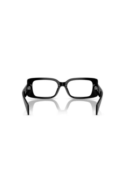 Versace 51mm Rectangle Optical Glasses In Black