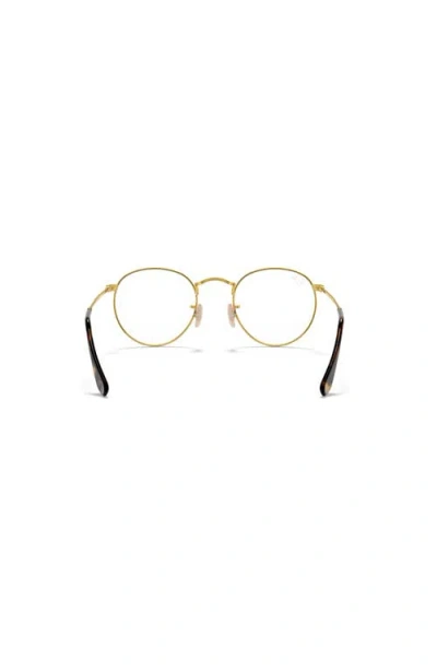 Ray Ban Ray-ban 47mm Round Optical Glasses In Gold