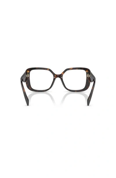 Prada 51mm Square Optical Glasses In Brown