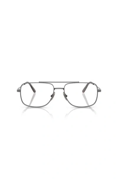 Ray Ban Ray-ban 58mm Square Optical Glasses In Brown