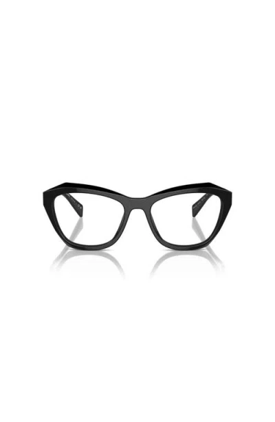 Prada 54mm Butterfly Optical Glasses In Brown