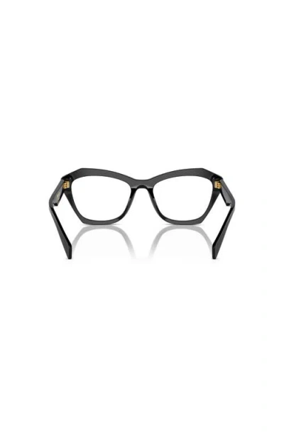 Prada 54mm Butterfly Optical Glasses In Brown